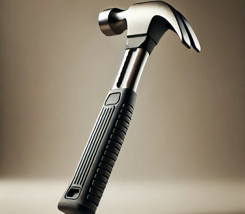 DALL·E 2025-03-05 12.15.18 - A high-quality image of a sturdy hammer with a strong metal head and a comfortable ergonomic grip. The hammer is designed for construction and home im